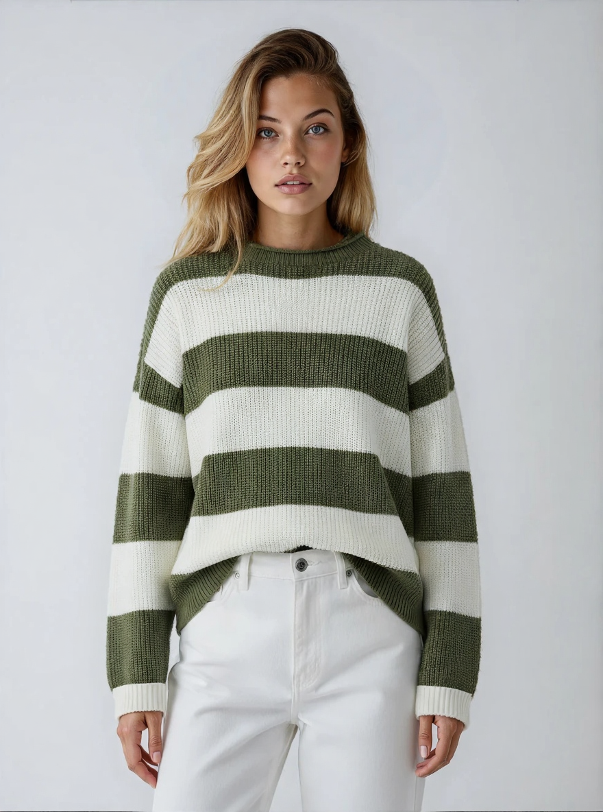 Casual Striped Sweater - Jornélla